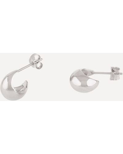 Dinny Hall Silver Mini Scoop Hoop Earrings - Natural