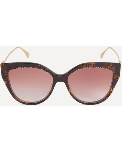 Fendi Women's Baguette Havana Acetate Sunglasses One Size - Pink