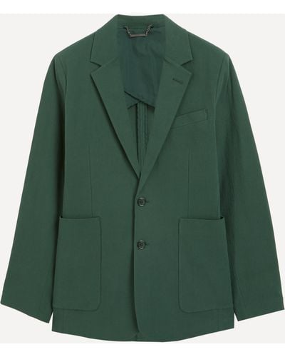 Percival Mens Tailored Seersucker Blazer - Green