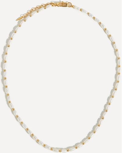 Missoma 18ct Gold-plated Seed Pearl Beaded Choker Necklace One Size - Natural