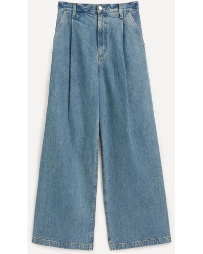 Agolde Women's Ellis Wide-leg Denim Trousers 26 - Blue