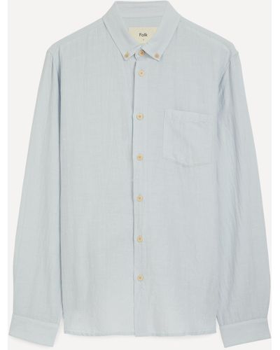 Folk Mens Relaxed Fit Shirt 4 - Blue