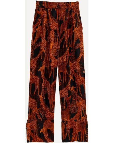 FARM Rio Women's Black Giraffes Pants - Multicolour