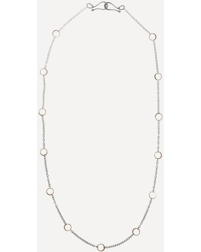 Melissa Joy Manning Silver And 14ct Gold Round Link Chain Necklace One Size - White