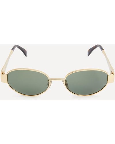 Celine Women's Triomphe Oval Sunglasses One Size - Green