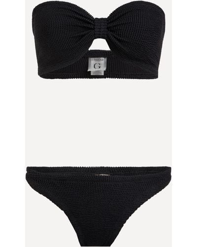 Hunza G Women's Jean Crinkle Bikini One Size - Black