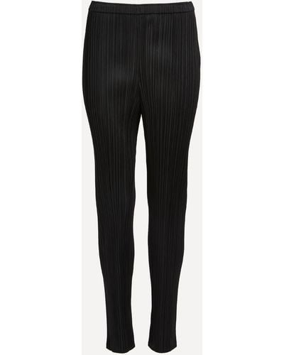 Pleats Please Issey Miyake Women's Pleated Cropped Trousers 2 - Black