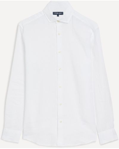 Frescobol Carioca Mens Antonio Linen Shirt Xl - White