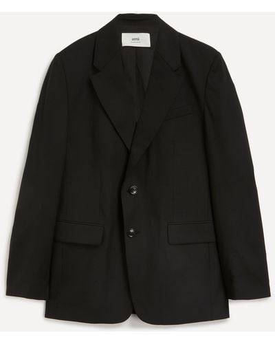 Ami Paris Mens Oversized Two-button Blazer 40/50 - Black