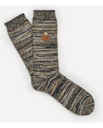 Folk Mens Wool Melange Sock - Multicolour