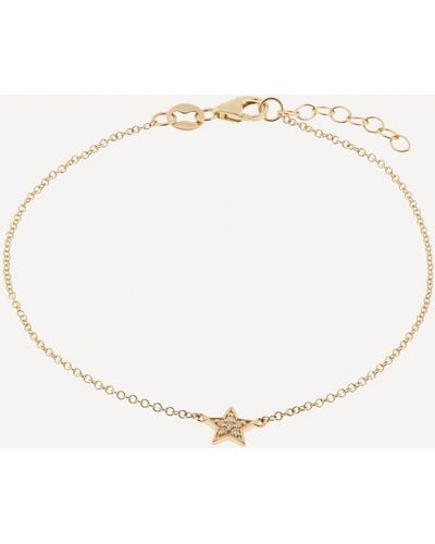 Andrea Fohrman Gold Mini White Diamond Star Bracelet One Size - Metallic