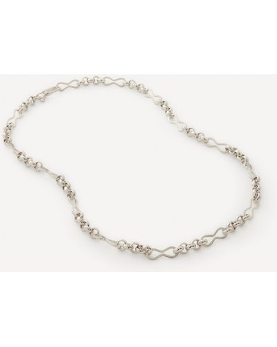 Monica Vinader Sterling Silver Heritage Link Chain Necklace - Natural
