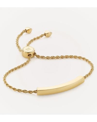 Monica Vinader Gold Plated Vermeil Silver Linear Chain Bracelet One Size - Metallic