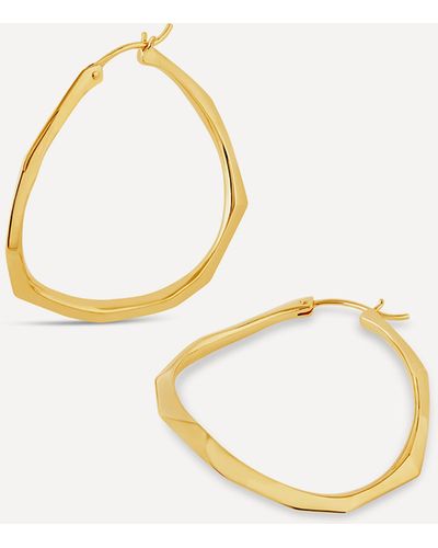 Dinny Hall 22ct Gold-plated Vermeil Silver Thalassa Large Faceted Statement Hoop Earrings - Metallic