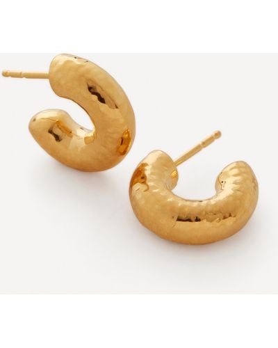 Monica Vinader 18ct Gold Plated Vermeil Silver Siren Muse Chunky Small Hoop Earrings - Metallic