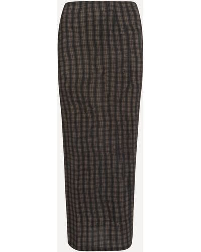 Paloma Wool Women's Raff Checkered Tube Skirt L - Black