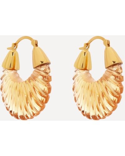 Shyla Gold-plated Etienne Glass Hoop Earrings One Size - Metallic