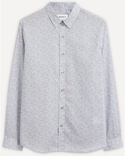 Liberty Eloise Tana Lawntm Cotton Casual Classic Slim Fit Shirt - Grey