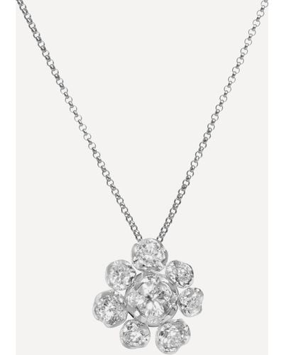 Annoushka 18ct White Gold Marguerite Large Diamond Flower Pendant Necklace