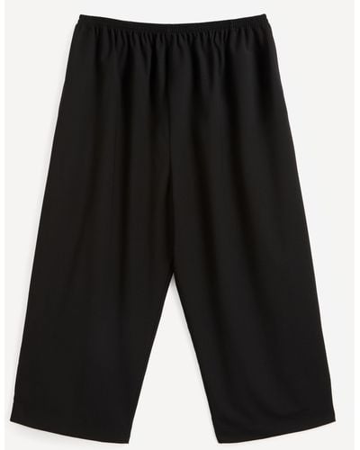 Eskandar Stretch-wool Japanese Trousers - Black