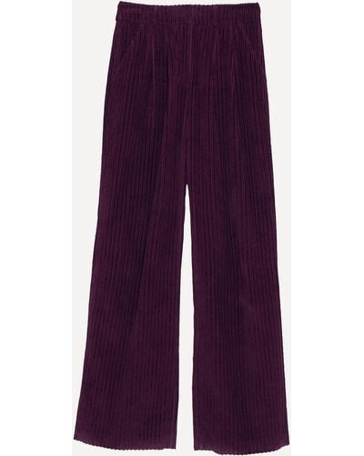 FARM Rio Women's Burgundy Corduroy Trousers Xs - Purple