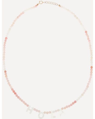 Roxanne First Hola Mother Of Pearl And Pink Opal Beaded Necklace One - White