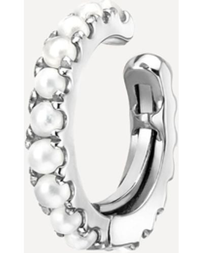 Maria Tash 14ct 8mm Pearl Eternity Tash Cuff Earring One Size - White
