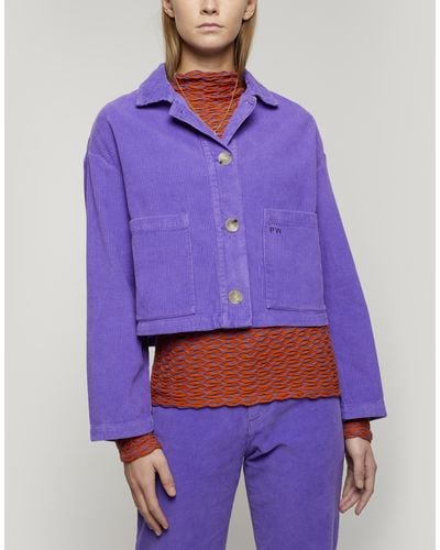 Paloma Wool Spa Square-fit Corduroy Jacket - Purple
