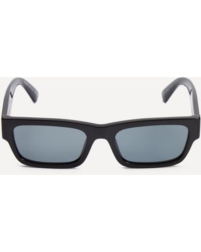 Prada Mens Rectangle Frame Logo Plaque Sunglasses One Size - Black