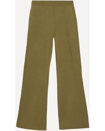 JOSEPH Women's Silk-stretch Trousers - Green