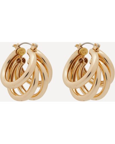 Kenneth Jay Lane 20ct Gold-plated Four Ring Hoop Earring One Size - Metallic