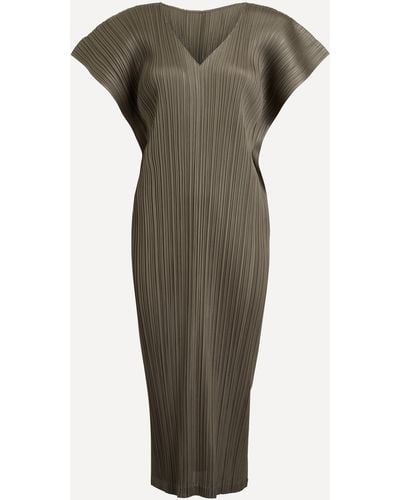Pleats Please Issey Miyake Women's Monthly Colours March Pleated Dress 3 - Green