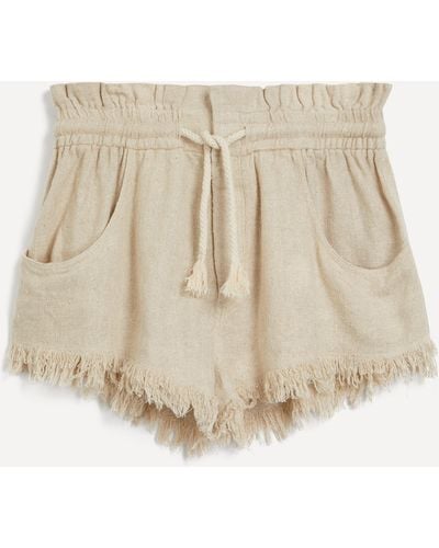 Isabel Marant Women's Talapiz Woven Silk Shorts 6 - Natural
