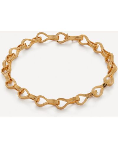 Monica Vinader 18ct Gold-plated Vermeil Silver Infinity Link Chain Bracelet S-m - Metallic