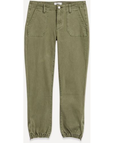 PAIGE Women's Mayslie Cotton Twill Sweatpants - Green