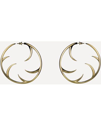 Shaun Leane Gold Plated Vermeil Silver Cat Claw Statement Hoop Earrings - Metallic