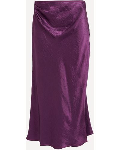 Acne Studios Women's Satin Wrap-skirt 6 - Purple