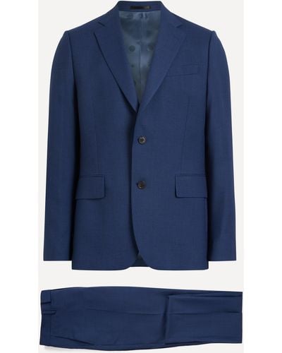 Paul Smith Mens Wool Twill Two-button Suit 42/52 - Blue