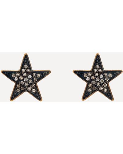 Kirstie Le Marque 9ct Gold-plated Diamond Chunky Star Stud Earrings - Natural