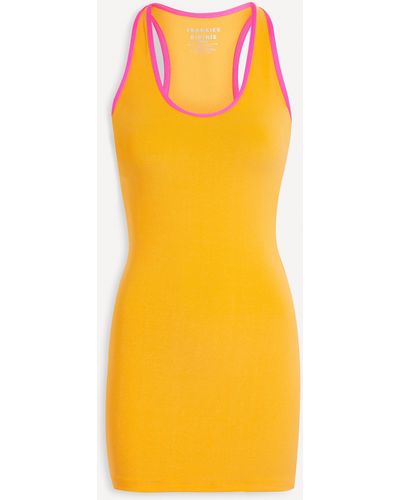 Frankie's Bikinis Drew Terry Scoop Dress - Orange