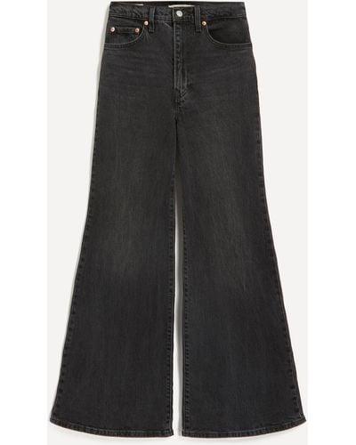 Levi's Women's Ribcage Bell High-waisted Flared Jeans In On The Town 29 - Black