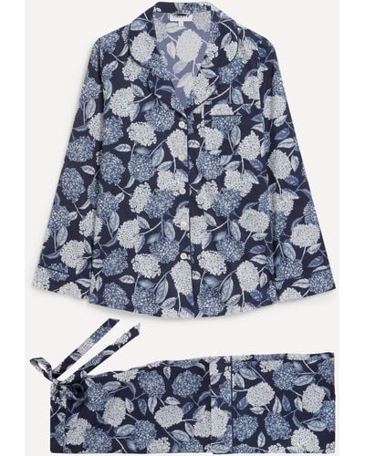Liberty Women's Azores Tana Lawn Cotton Classic Pyjama Set Xl - Blue