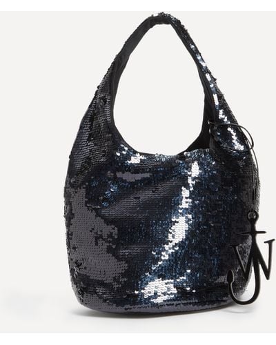 JW Anderson Women's Mini Sequin Shopper Top Handle Bag One Size - Blue