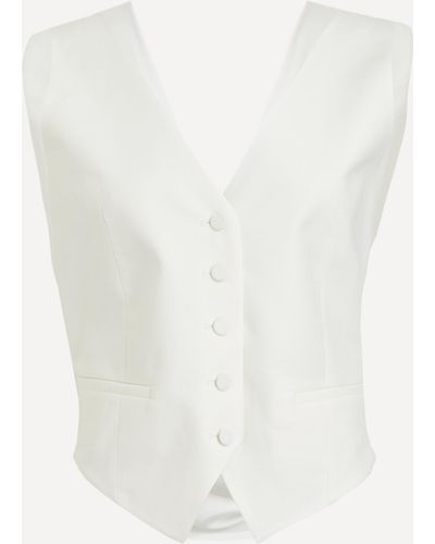 Nina Ricci Women's Draped Open-back Vest 14 - White