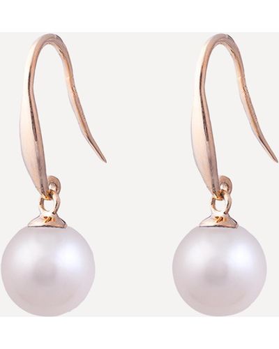 Kojis Pearl Drop Earrings One Size - Metallic