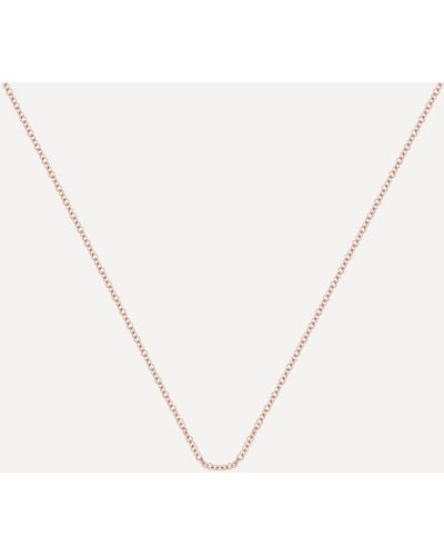 Monica Vinader Rose Gold Plated Vermeil Silver Fine Chain Necklace - Natural