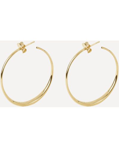 Dinny Hall 10ct Gold Signature Medium Hoop Earrings - Natural
