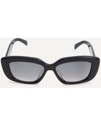 Celine Women's Triomphe Chunky Rectangular Sunglasses One Size - Black