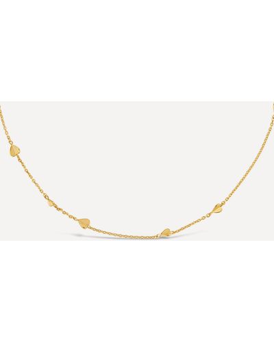 Dinny Hall Gold Plated Vermeil Silver Bijou Folded Heart Chain Necklace - Natural