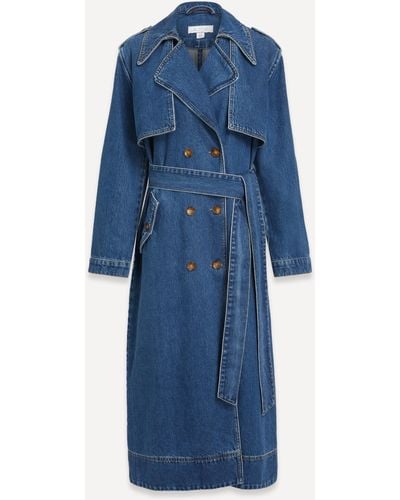 ALIGNE Women's Jamison Denim Trench Coat - Blue